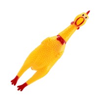 Screaming Chicken Yellow Rubber Squaking Chicken Toy Novelty and Durable Rubber Chicken for Kids and Dogs Rubber Chickens