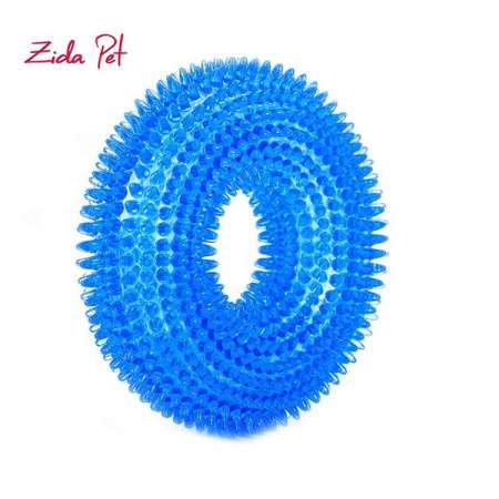 TPR Durable Interactive Floating Soft Squeaky Teeth Cleaning Dog Rubber Spiky Ball Chew Toy